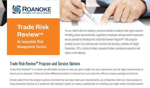 Trade Risk Review: An Innovative Risk Management Service