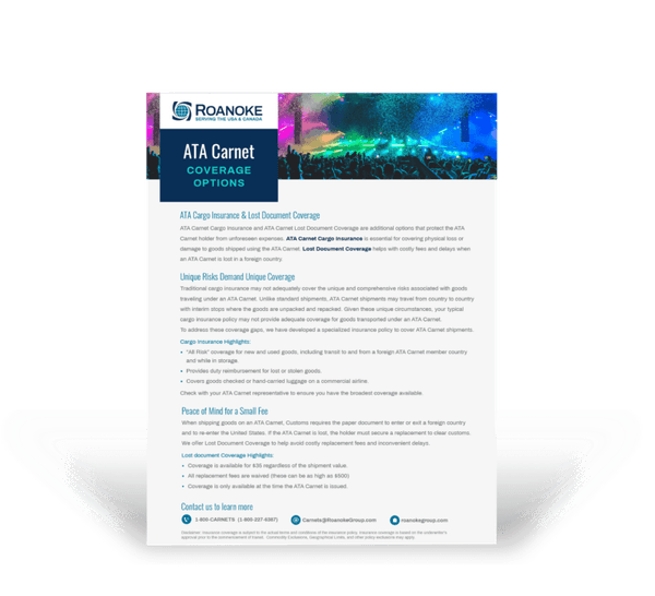 ATA Carnet Coverage Options