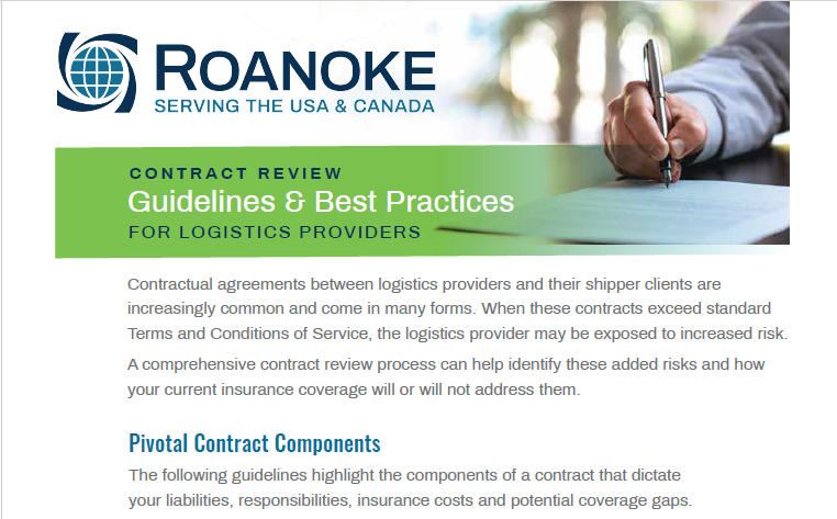 Contract Review Guidelines & Best Practices for Logistics Providers